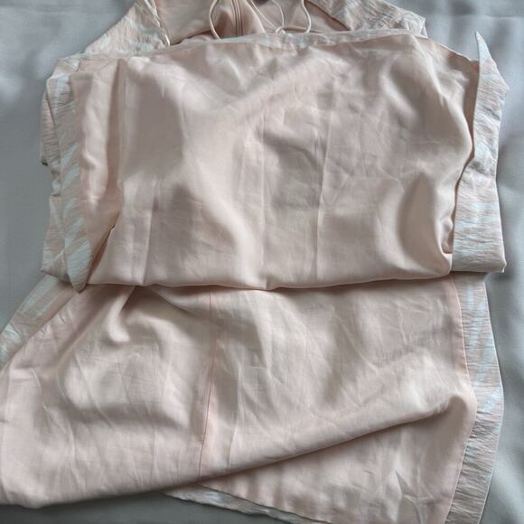 Finders Keepers Resortwear Dress L Knox Palm Tree Pink Slits Beach Viscose Flowy - Picture 11 of 16